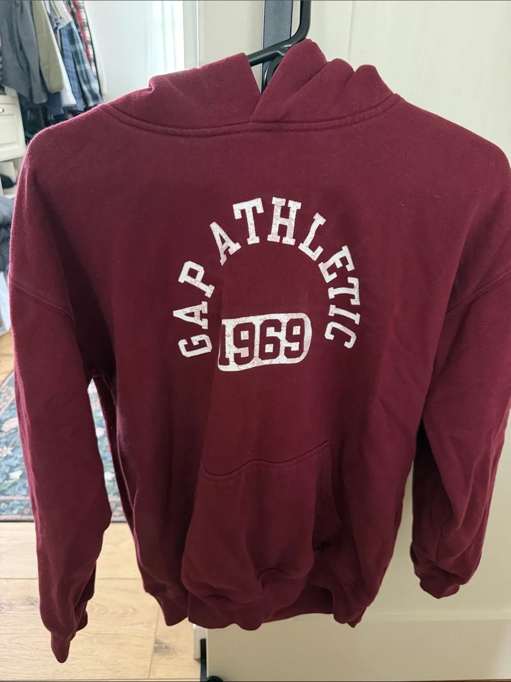 Kids GAP Maroon Hooded Sweatshirt with White '1969' Logo